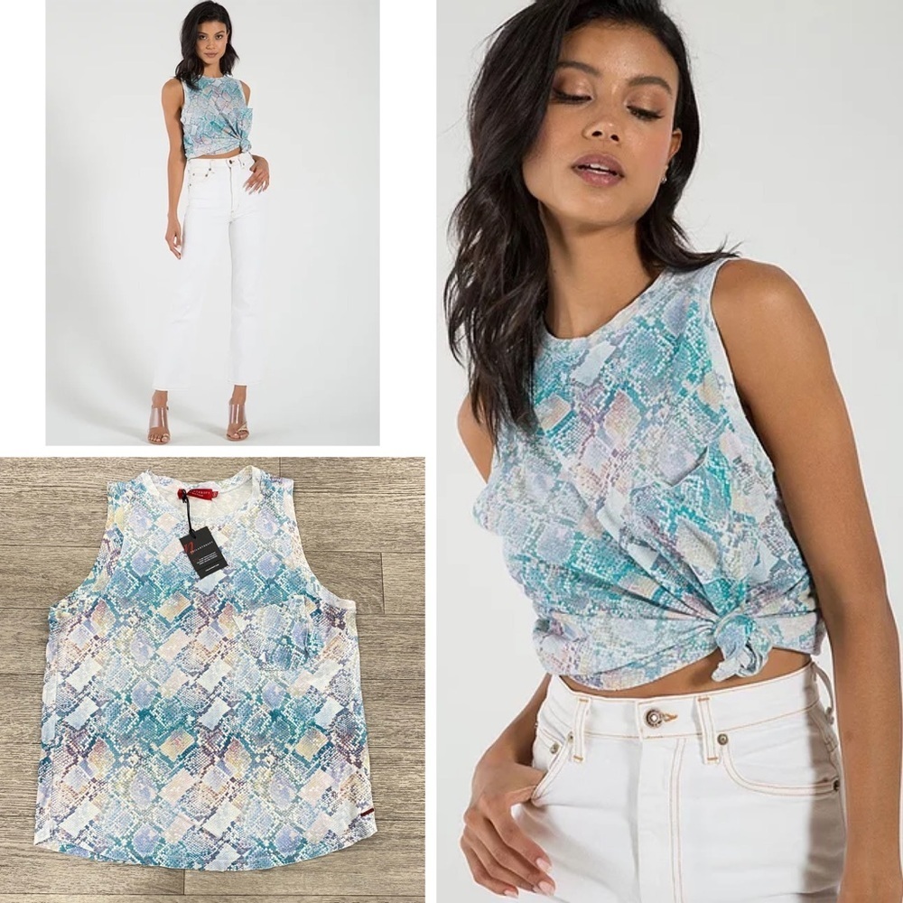NWT n:PHILANTHROPY Noir Tank In SHERBERT PYTHON